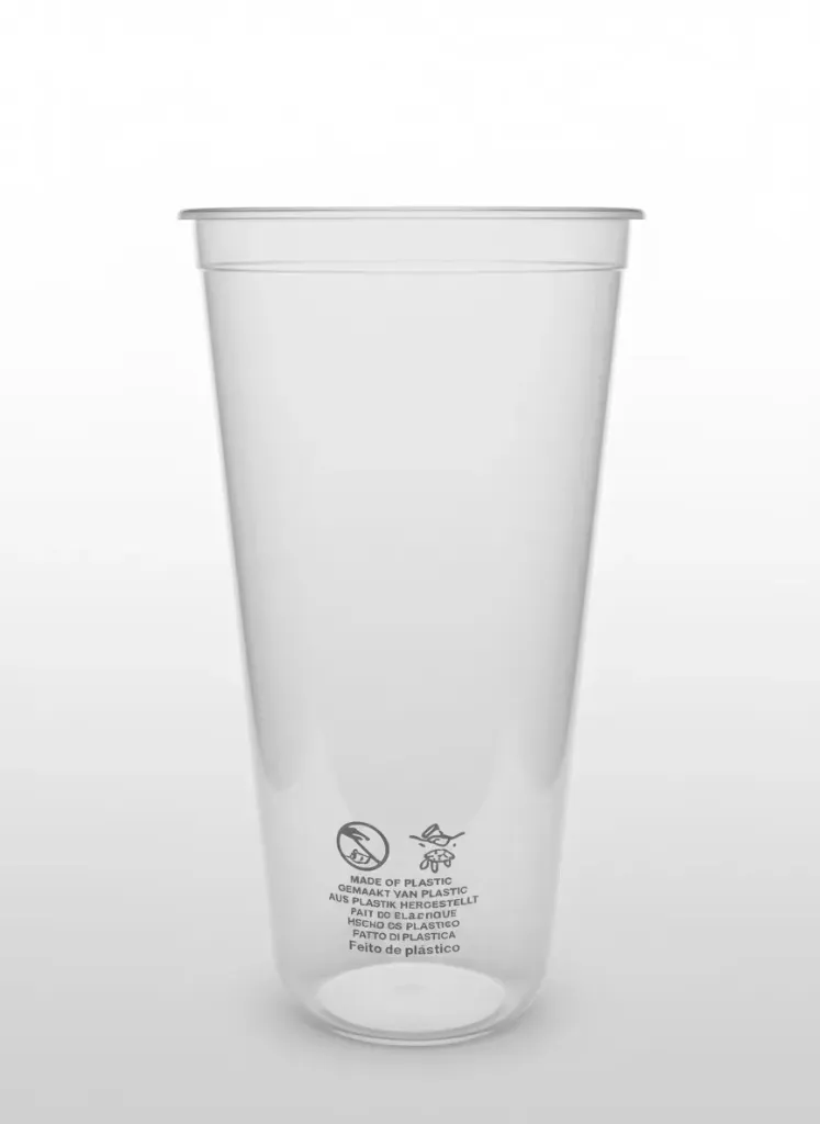 [M0004t] 90mm PP Hard Cup 660ml U Shape Transparent (500pcs)