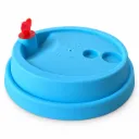 90mm PP Lid with Heart Shaped Plug (1000pcs) (Light Blue)
