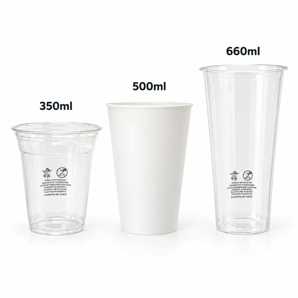 90mm PET Hard Cup 350ml Transparent (1000pcs)