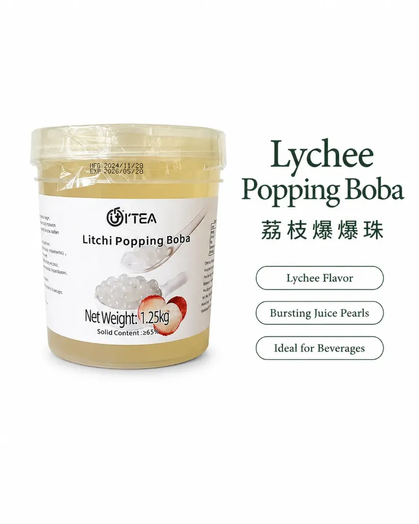 [TP0004] Lychee Flavored Popping Boba Small 1.25kg
